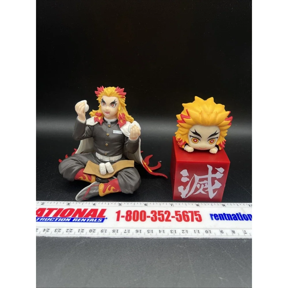 Lot Of 2 Demon Slayer Anime Action Figure Kyojuro Rengoku & Kimetsu No Yana